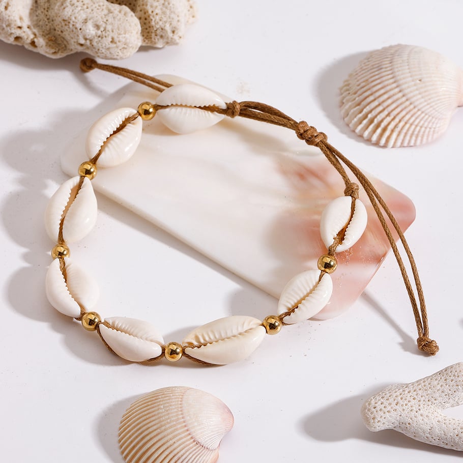 1 Piece Simple Series Vacation Turtle Stainless Steel   Gold Color  Shell Women's Anklets Picture3