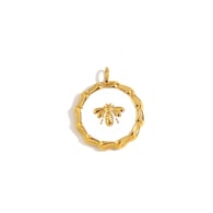 Öltropfender Bienenanhänger - Gold und Weiß Bild9