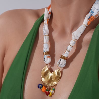 Bohemian Plant Scarves Women's Pendant Necklaces h5 Picture6
