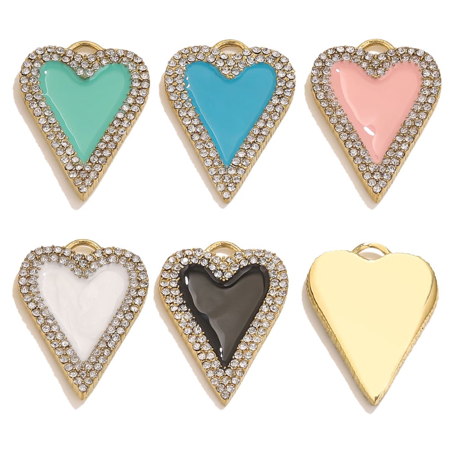 1 Piece Vivid Heart Shape Stainless Steel Women's Pendants h5Picture7