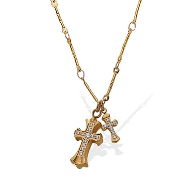 Cross Titanium Steel Gold Color Pendant Necklaces h5 Picture5