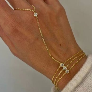 Ins Style Delicate Stainless Steel Gold Color Women's Chain Bracelets h5 Picture4