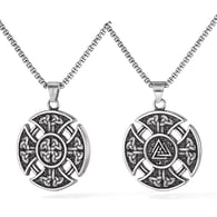GX2636B- Pendant [different patterns on both sides]  3*55 matching chain 