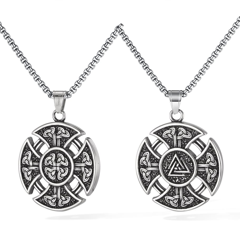 Sleek Celtic knot Stainless Steel Men's Necklaces 