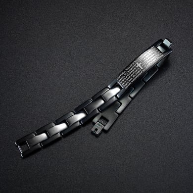 1 Piece Modern Cross Word Stainless Steel Men's Bracelets h5 Picture2