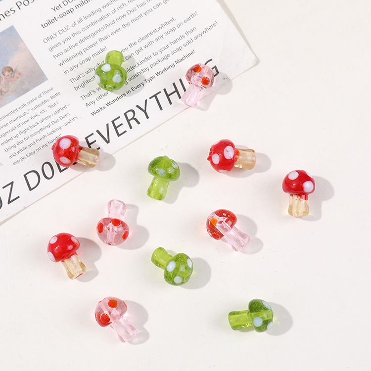 1 Piece Vivid Mushroom Glass DIY Jewelry Beads Picture3