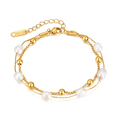 pulsera de cadena de acero inoxidable para mujer, de 1 pieza, con diseño geométrico diario,  h5 Imagen6
