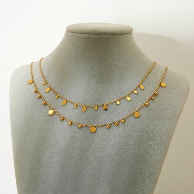 Simple Series Drop - shaped Gold - colored Stainless Steel Women's Necklaces h5 Picture3