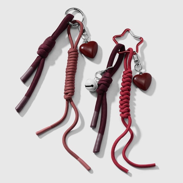 1 Piece Sweet Rope & Mini Bell  Bag Charms