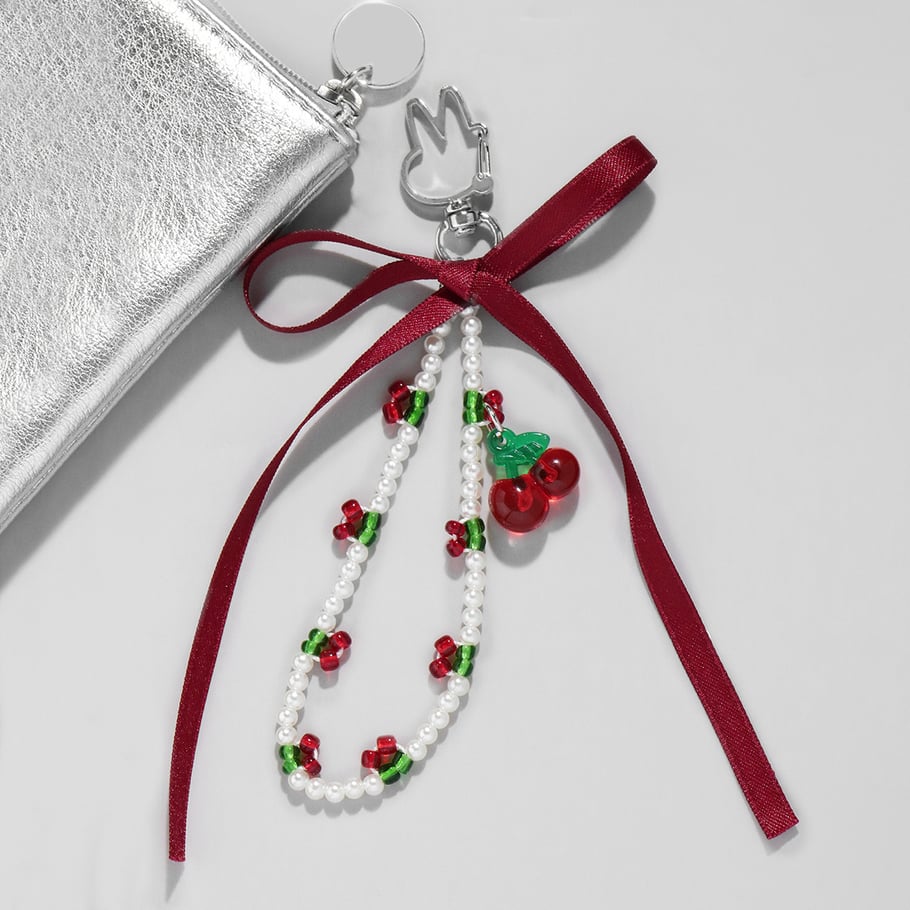 1 Piece Sweet Beaded Bow Bag Charms Picture8