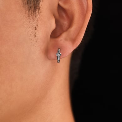 Modern Sword Stainless Steel Men's Stud Earrings h5 Picture3