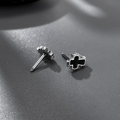 Delicate Cross Stainless Steel Men's Earrings h5 Picture6