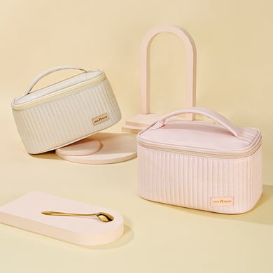 1 Stück Simple Series Einfarbige PU-Kosmetiktasche für Damen h5 Bild3