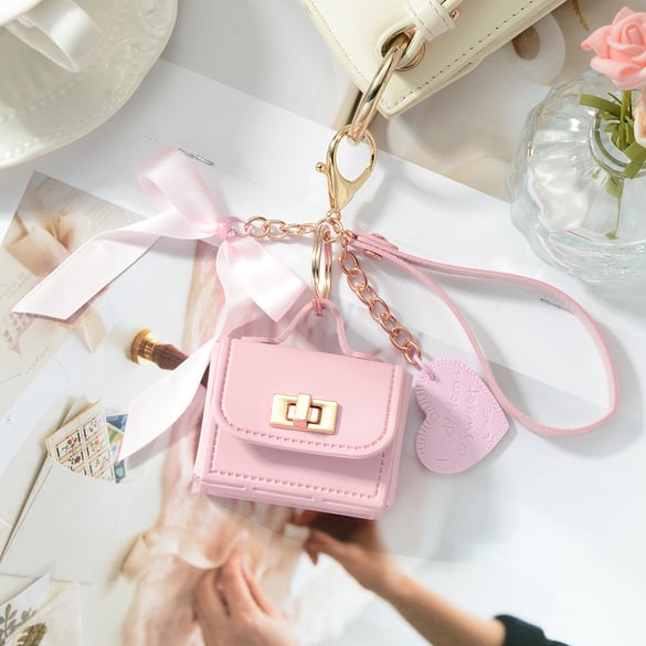 Mini ciondoli per borsa con fiocco 2