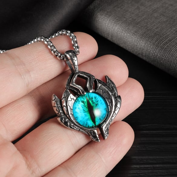 1 Piece Demon's Eye Stainless Steel Men's Necklaces 2