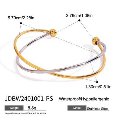 Einfache geometrische Manschettenarmbänder aus Edelstahl in verschiedenen Farben h5 Bild2