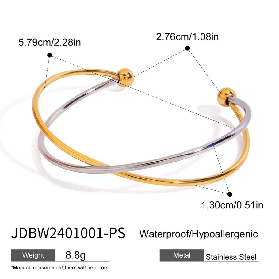 Einfache geometrische Manschettenarmbänder aus Edelstahl in verschiedenen Farben Bild2