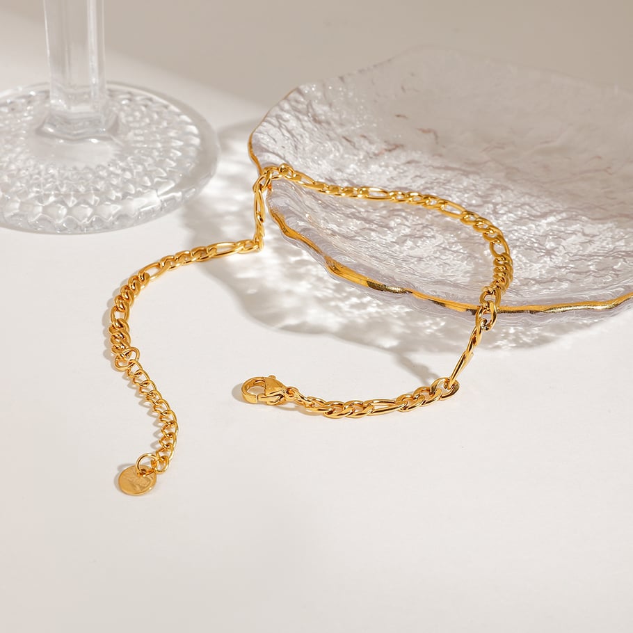 1 Piece Simple Series Ins Style Stainless Steel Gold Color Women's Anklets Picture4