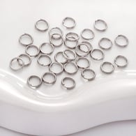 Double ring 0.6x6mm steel color 100 pieces/pack Picture4