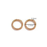 Rose gold opening-0.5x3.5mm 