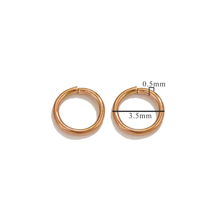 1 Piece DIY Solid Broken Ring Stainless Steel Gold Color Women's Pendants 