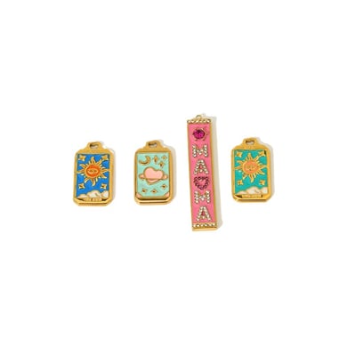 1 Piece DIY Jewelry Colorful Drip Oil Stainless Steel Accessories Pendant h5 Picture2
