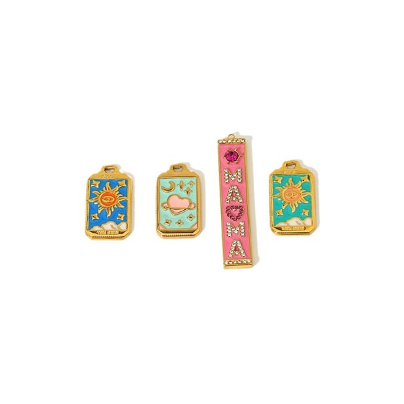 Pendentifs pour femme en acier inoxydable, série Simple Daily Soleil/Lune, 1 pièce 2
