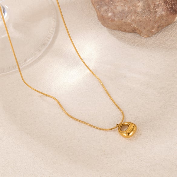 1 Piece Simple Series Daily Bag Shape Stainless Steel Gold Color Women's Pendant Necklaces 2