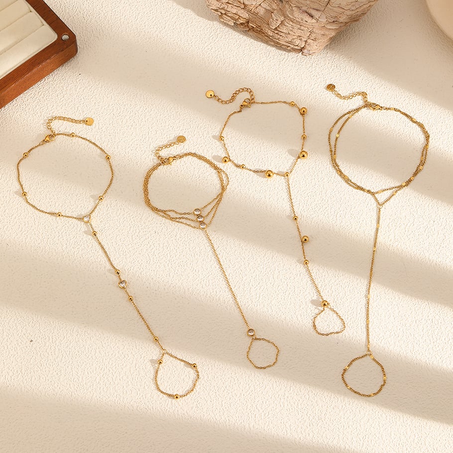 Ins Style Delicate Stainless Steel Gold Color Women's Chain Bracelets Picture2