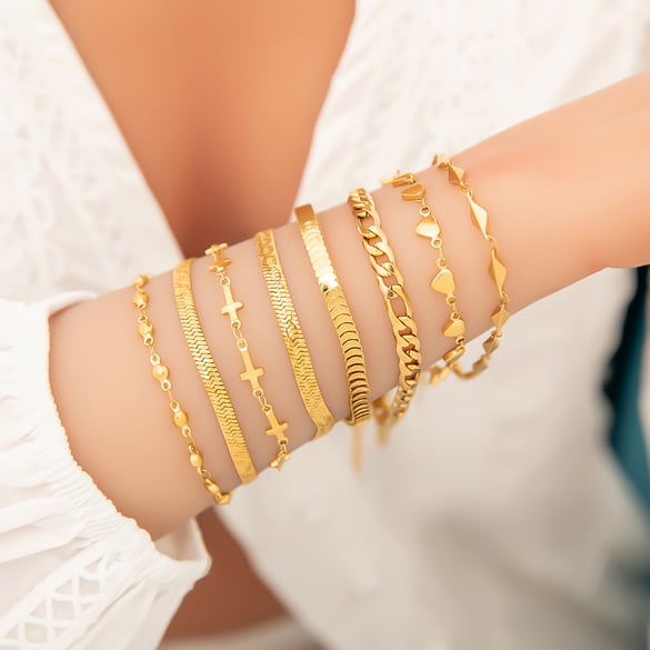 Ins Style Goudkleurige Kettingarmbanden
