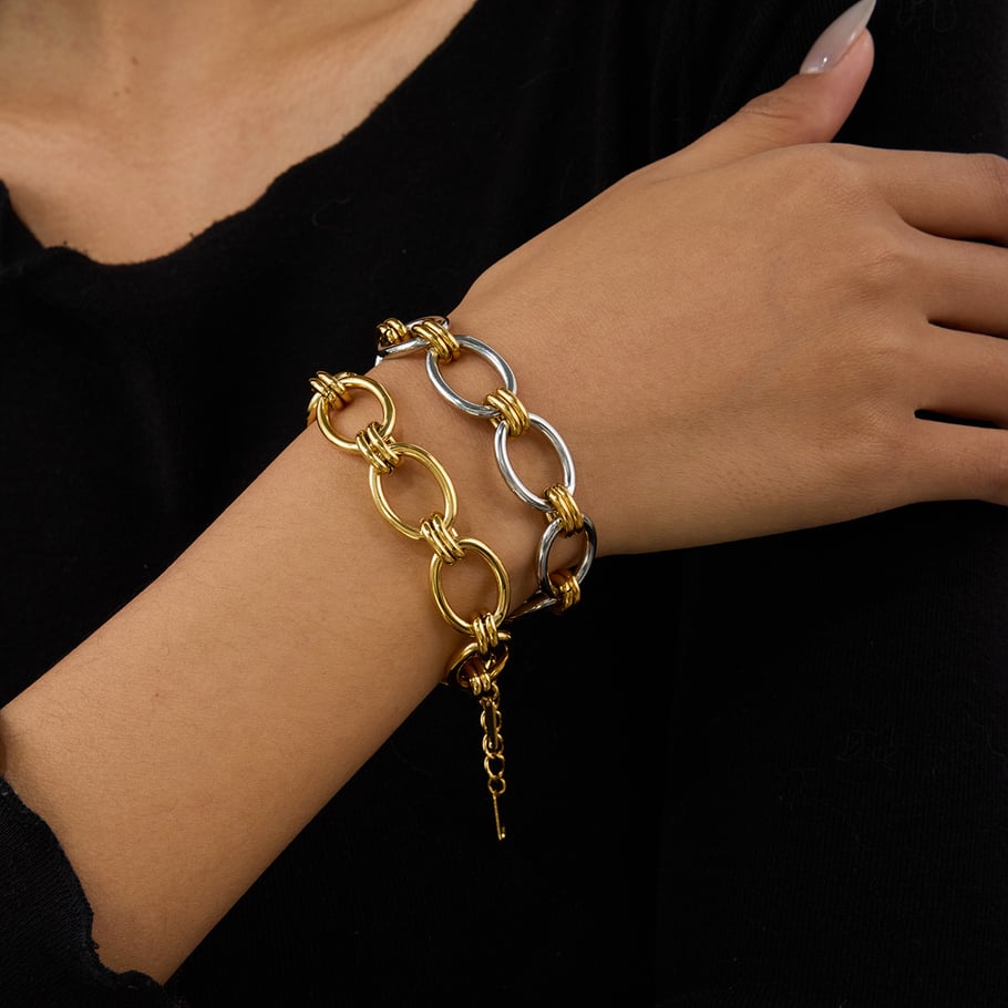 Klassische Kettenarmbänder aus Edelstahl Bild3
