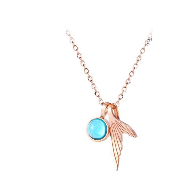 1 Piece Vacation Fishtail Designable Tassel Stainless Steel Gold Color Women's Pendant Necklaces Picture6