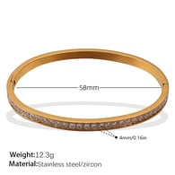 SZ249WEG White Zirconium Gold Bracelet/2 