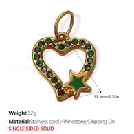 PJ314GNG Green Diamond Gold Pendant/8 Picture9