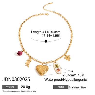  style herz edelstahl gold farbe anhänger halsketten h5 