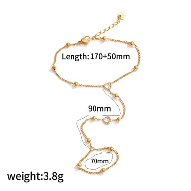 Ins Style Delicate Stainless Steel Gold Color Women's Chain Bracelets h5 