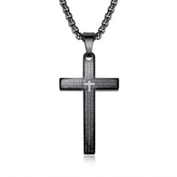 【1596】Black pendant + matching chain (3*55) Picture2