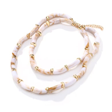 1 Piece Exaggerated Textured Beaded Stacking Layered Necklace h5 Picture6