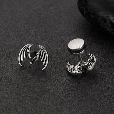 Boucles d&#39;oreilles pour homme en acier inoxydable couleur or, style hip-pop/rock, série simple, 1 pièce h5 Image6