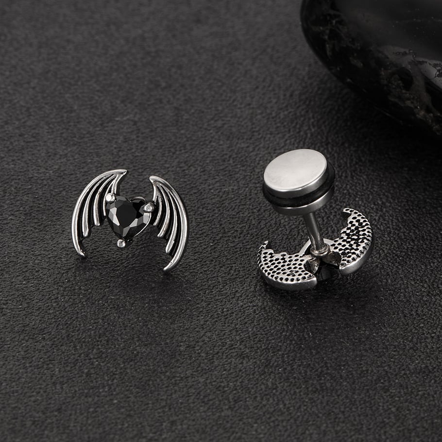 Boucles d&#39;oreilles pour homme en acier inoxydable couleur or, style hip-pop/rock, série simple, 1 pièce Image6
