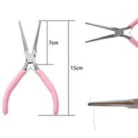 Powder handle long needle nose pliers (no teeth) about 15c long Picture24