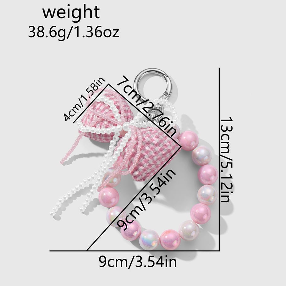 Sweet Beaded Bow Knot Bag Charms Picture11