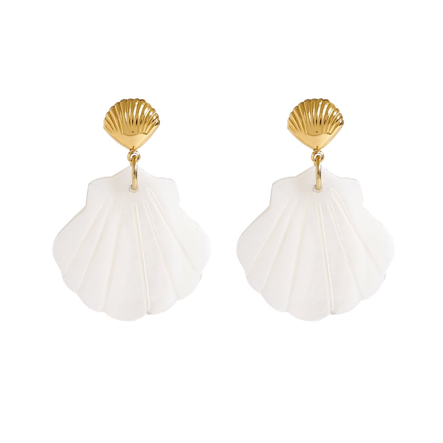 Shell Shape Stainless Steel Drop Earrings Picture4
