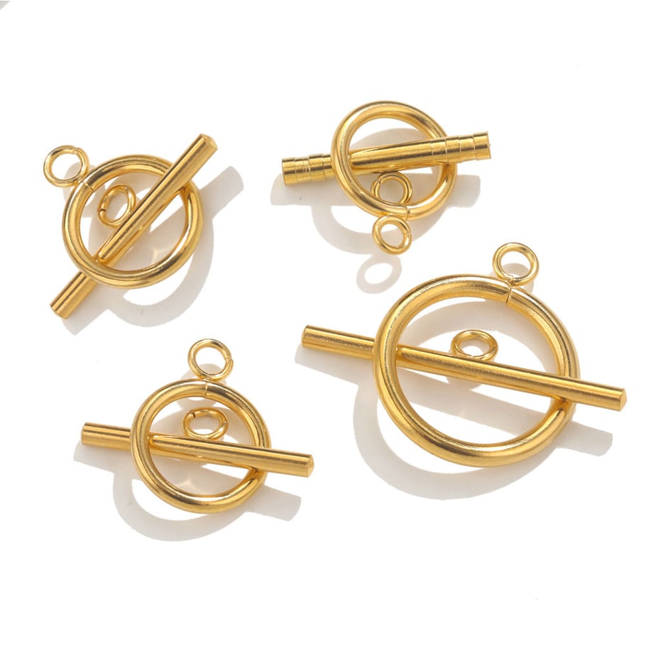 1 Piece DIY O&T Shape Clasp Stainless Steel Gold Color Women's Pendants Picture6