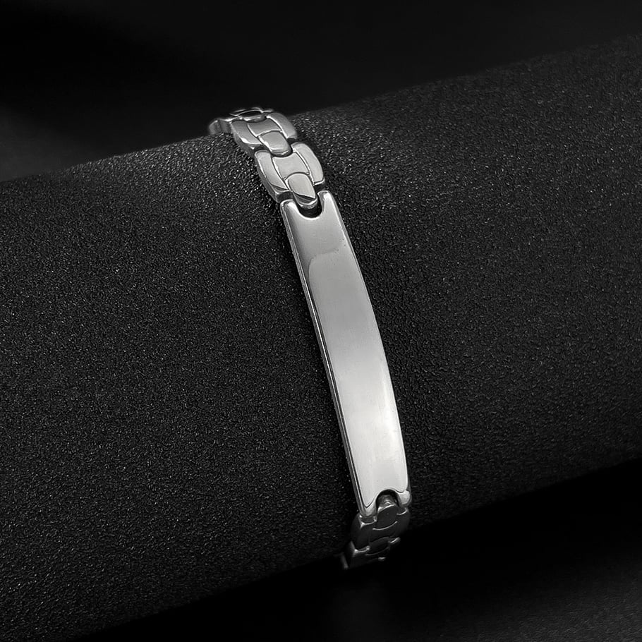 1 Stück Simple Series Punk Geometric Edelstahl Herrenarmbänder Bild7