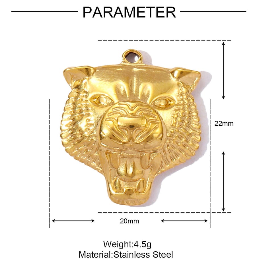 1 Piece Animals Series Classic Stainless Steel Gold Color Women's Pendants Picture2