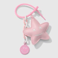 1 pink star keychain 