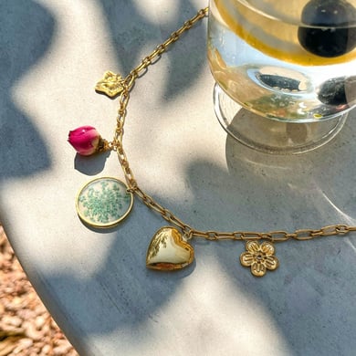 Ins Style Heart Stainless Steel Gold Color Pendant Necklaces h5 Picture4