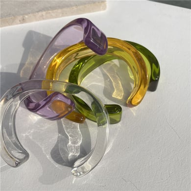 1 Piece Sweet Simple Wide Acrylic Women's Bangles h5 Picture4