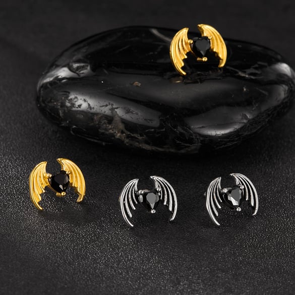 1 Stück Simple Series Hip-Pop/Rock Herz Edelstahl Goldfarben Herren Herren Ohrringe 2